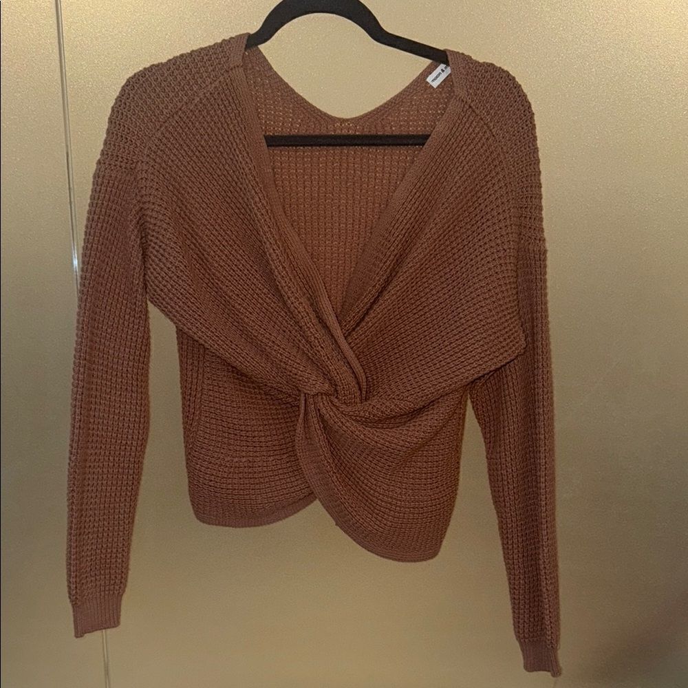 Women's Taupe Knitted Sweater